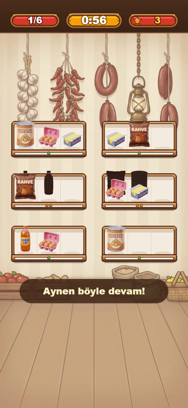 Arka sıradaki ürünler öne kaymış, yıldız sayacı 3
